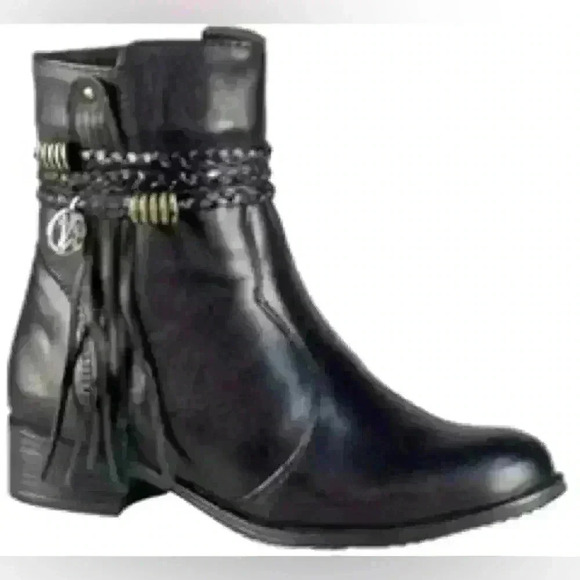 Sandro Moscoloni Women's Leather Rubber Sole Side Zipper Brandy Bootie 9.5 - Picture 5 of 14